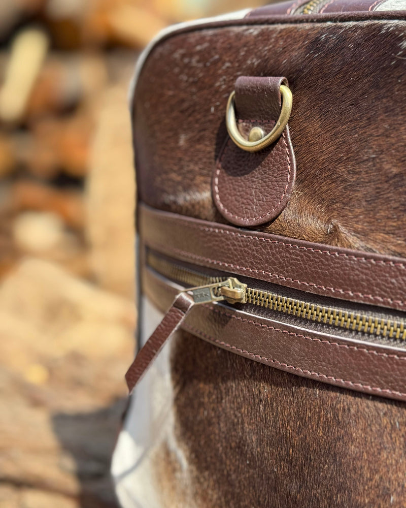 Premium Hair-On Hide Duffle Bag
